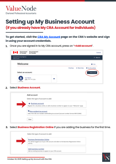 CRA My Business Account illustration