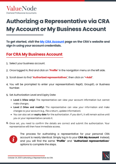 CRA My Business Account illustration