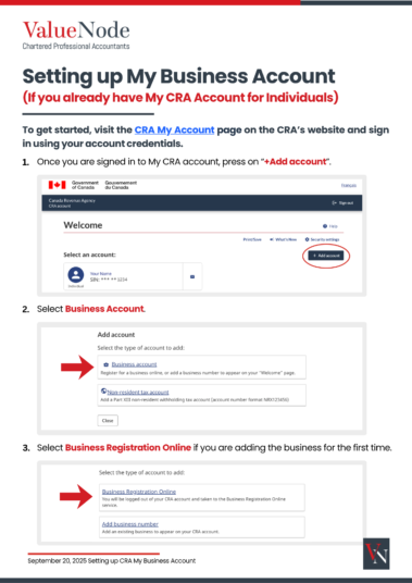 CRA My Business Account illustration